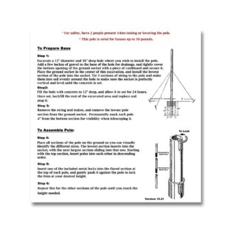 15 Foot Telescoping Pole for Purple Martin House, available at The Audubon Shop, the best shop for bird watchers, Madison CT