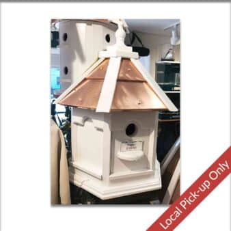 Gazebo Painted Copper Top Bird House, available at The Audubon Shop, the best shop for bird watchers, Madison CT 