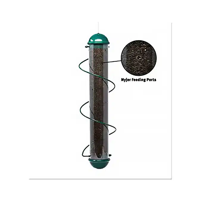 Green Spiral Finch Tube Feeder 17 inch