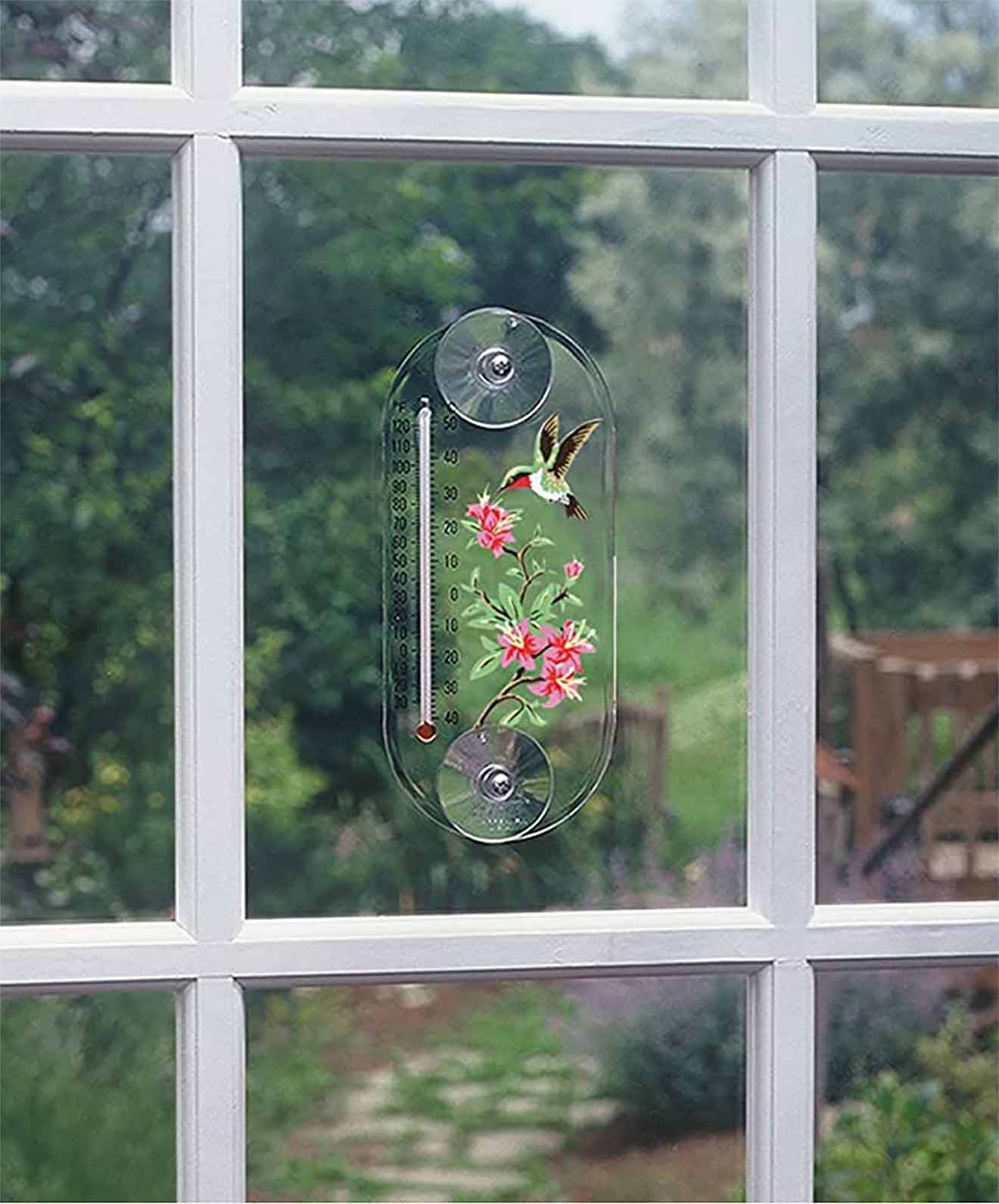 Hummingbird Window Thermometer, available at The Audubon Shop, the best shop for nature gifts, Madison CT