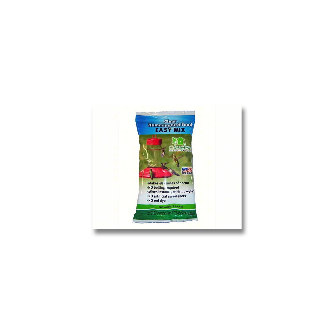 Clear Easy Mix Hummingbird Nectar, available at The Audubon Shop, the best shop for birdwatchers, Madison CT