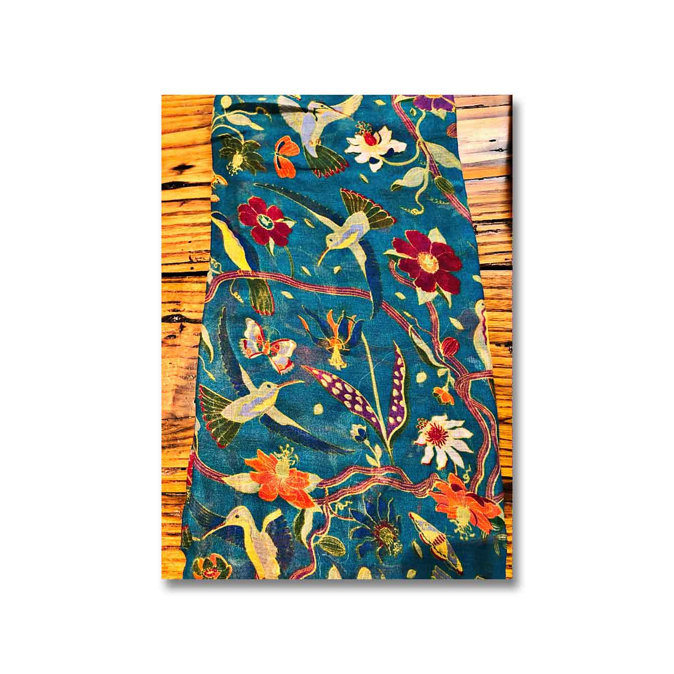 Hummingbirds with Flowers, Teal, available at The Audubon Shop, the best shop for bird watchers, Madison CT