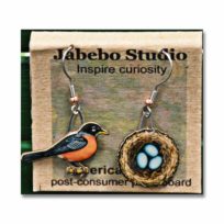 Jabebo American Robin Earrings, available at The Audubon Shop, the best shop for bird watchers, Madison CT