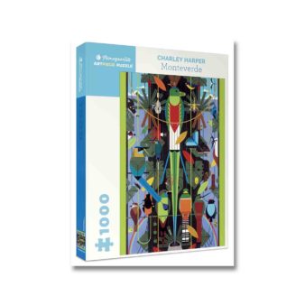 Charley Harper Monteverde Puzzle, available at The Audubon Shop, the best shop for bird watchers, Madison CT