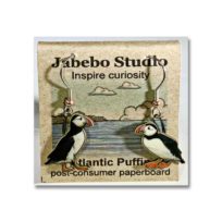 Jabebo Atlantic Puffin Earrings, available at The Audubon Shop, the best shop for bird watchers, Madison CT