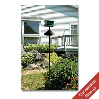 18 inch Wrap-around Pole Mount Squirrel Baffle available at The Audubon Shop, the best shop for bird watchers, Madison CT