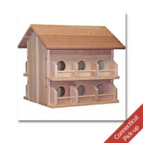 Deluxe Cedar Purple Martin House, available at The Audubon Shop, the best shop for birders, Madison CT