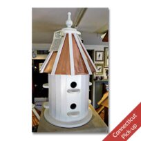 Madison 8-hole Cedar Bird House with Copper Roof, available at The Audubon Shop, the best shop for birders, Madison CT