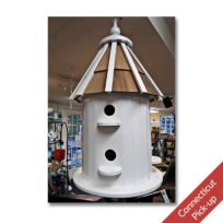 Madison 8 Hole Cedar Bird House, available at The Audubon Shop, the best shop for birders, Madison CT