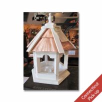 Woody's Painted Coppertop Gazebo Bird Feeder, available at The Audubon Shop, the best shop for bird watchers, Madison CT