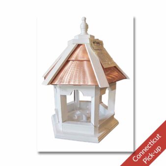 Woody's Painted Coppertop Gazebo Bird Feeder, available at The Audubon Shop, the best shop for bird watchers, Madison CT
