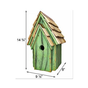 Bluebird Manor Nesting Box Green, available at The Audubon Shop, the best shop for bird houses, Madison CT