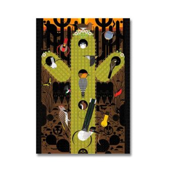 Charley Harper The Desert Puzzle, available at The Audubon Shop, the best shop for bird watchers, Madison CT