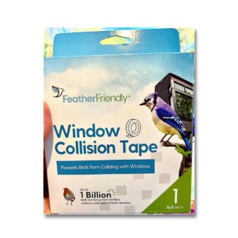 Feather Friendly Window Collision Tape Single Roll available at The Audubon Shop, the best shop for bird watchers, Madison CT