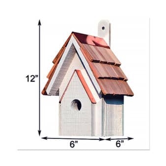 Classic Cypress Nesting Box - White color, available at The Audubon Shop, the best shop for bird watchers, Madison CT