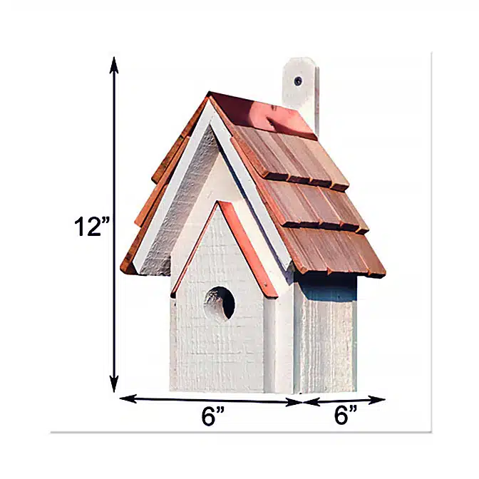 Classic Cypress Nesting Box - White color, available at The Audubon Shop, the best shop for bird watchers, Madison CT