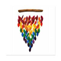 Deluxe Rainbow Waterfall Wind Chime, available at The Audubon Shop, the best shop for nature lovers, Madison CT