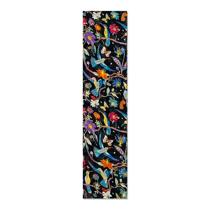 Hummingbirds with Flowers Scarf black, available at The Audubon Shop, the best shop for bird watchers, Madison CT