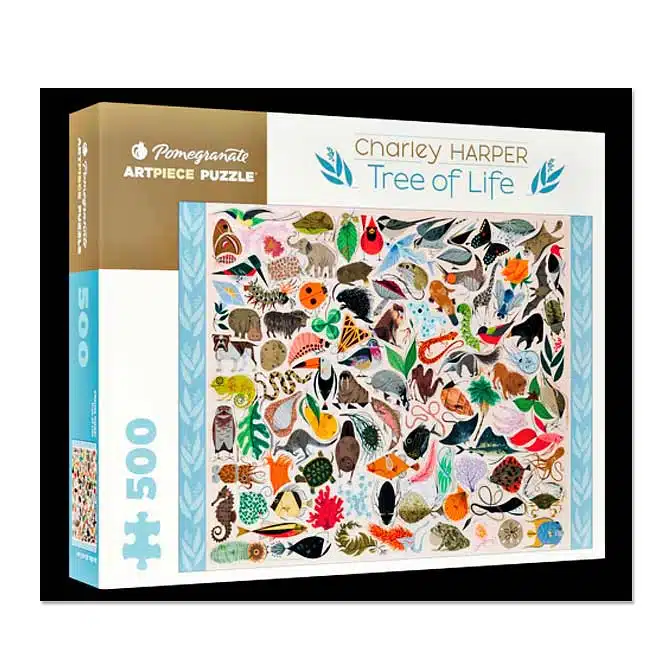 Charley Harper Tree of Life Puzzle, available at The Audubon Shop, the best shop for people who love birds, Madison CT
