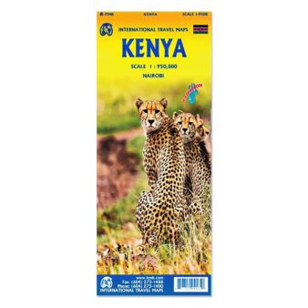 Kenya Map, available at The Audubon Shop for bird watchers, Madison CT