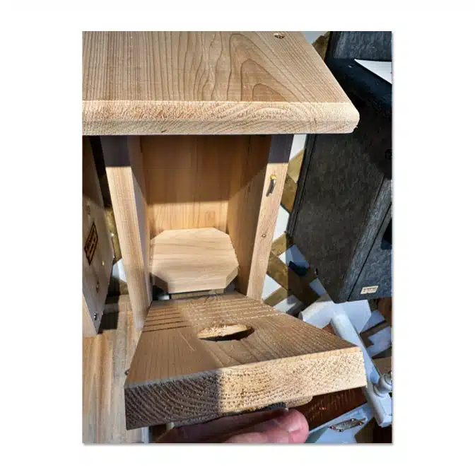 Cedar Bluebird Nesting Box, available at The Audubon Shop, the best shop for bird watchers, Madison CT