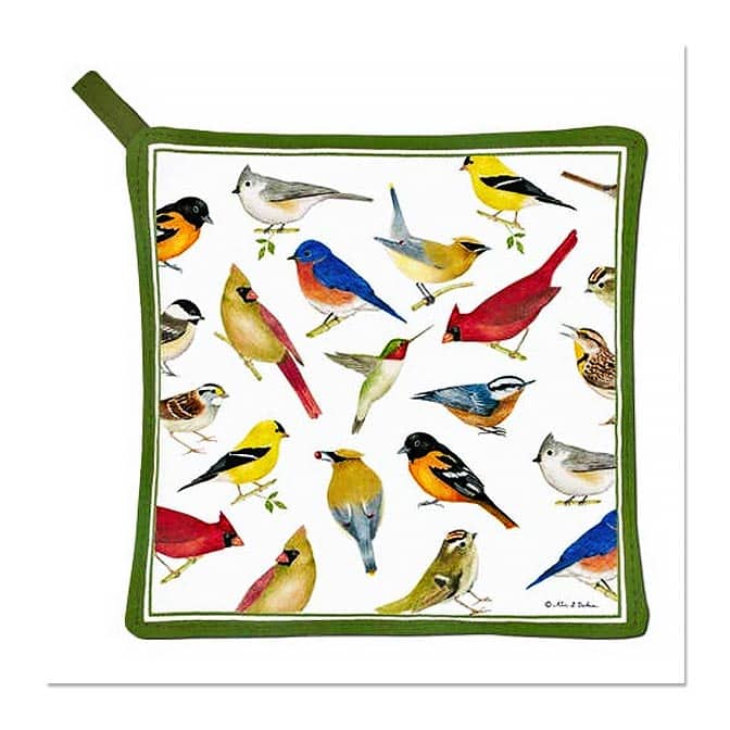 Birds Heat Resistant Potholder, available at The Audubon Shop, the best shop for nature gifts, Madison CT