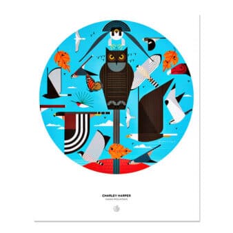 Charley Harper Hawk Mountain Puzzle, available at The Audubon Shop, the best shop for bird watchers, Madison CT