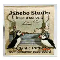 Jabebo Atlantic Puffin Earrings, available at The Audubon Shop, the best shop for bird watchers, Madison CT
