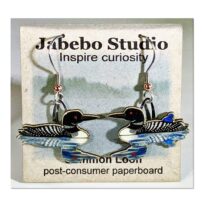 Jabebo Common Loon Earrings, available at The Audubon Shop, the best shop for bird watchers, Madison CT