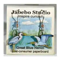 Jabebo Great Blue Heron Earrings, available at The Audubon Shop, the best shop for bird watchers, Madison CT