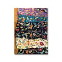 Hummingbirds with Flowers Scarf multi colors, available at The Audubon Shop, the best shop for nature gifts, Madison CT