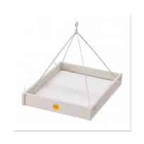 Large Hanging Recycled Plastic Platform Bird Feeder, available at The Audubon Shop, the best shop for bird feeders, Madison CT