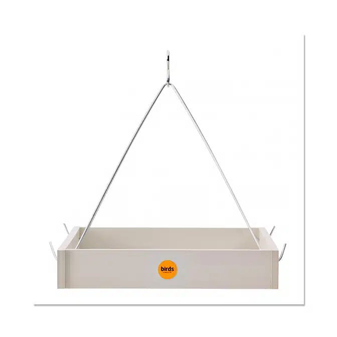 Large Hanging Recycled Plastic Platform Bird Feeder, available at The Audubon Shop, the best shop for bird feeders, Madison CT