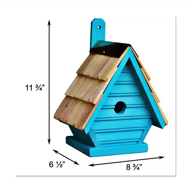 Chick Nesting Box in Teal, available at The Audubon Shop, the best shop for bird houses and nesting boxes, Madison CT