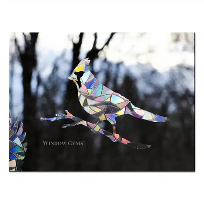 Window Gems Window Clings Cardinals, available at The Audubon Shop, the best shop for people who love birds, Madison CT