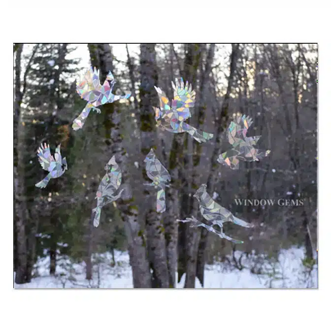 Window Gems Window Clings Cardinals, available at The Audubon Shop, the best shop for people who love birds, Madison CT