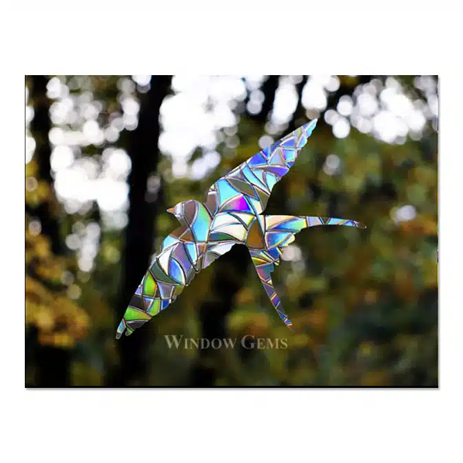 Window Gems Window Clings Swallow, available at The Audubon Shop, the best shop for people who love birds, Madison CT