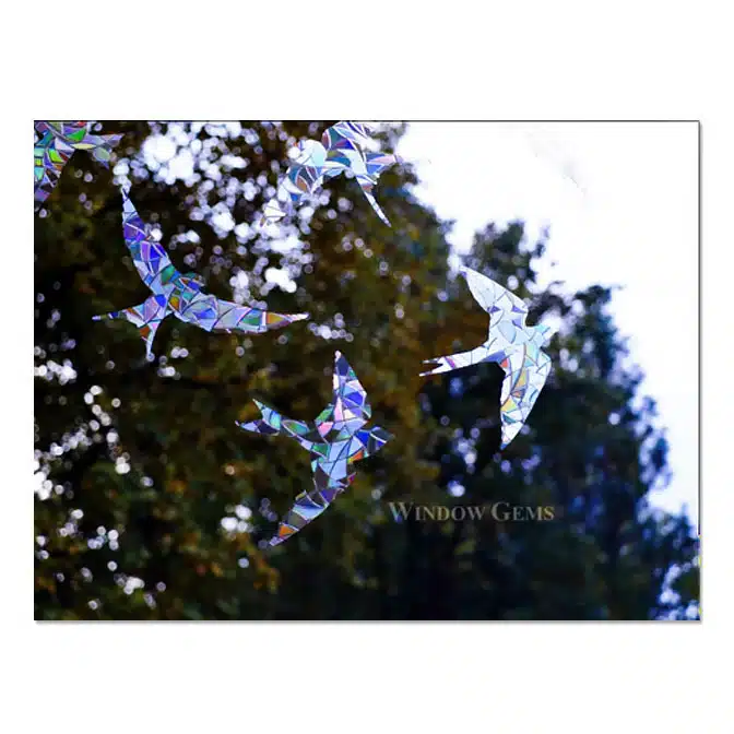 Window Gems Window Clings Swallows, available at The Audubon Shop, the best shop for people who love birds, Madison CT