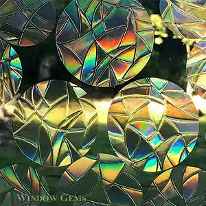 Window Gems Modern Dots, available at The Audubon Shop, the best shop for bird watchers, Madison CT